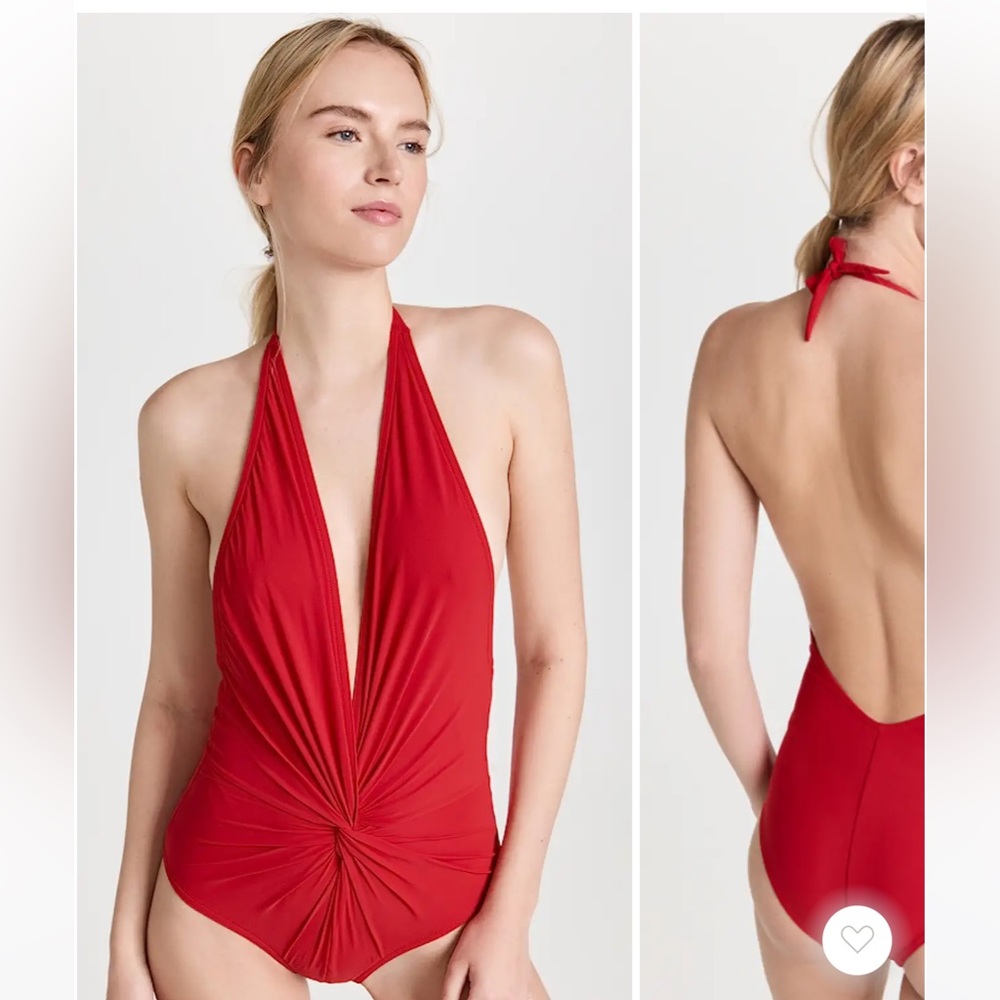 Karla Colletto Low Back Plunge Swimsuit
